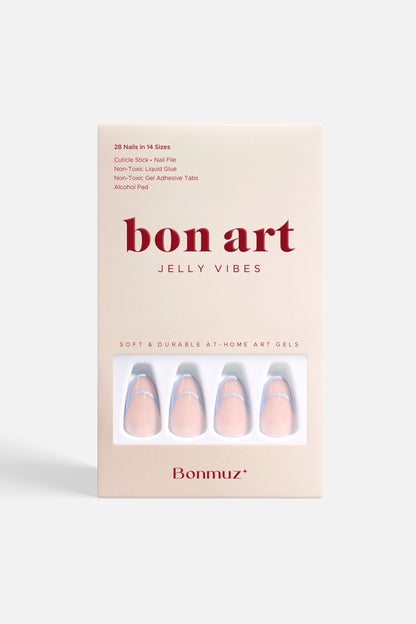 Bonmuz - Cornflower Crescent | Soft & Durable Press-On Nails