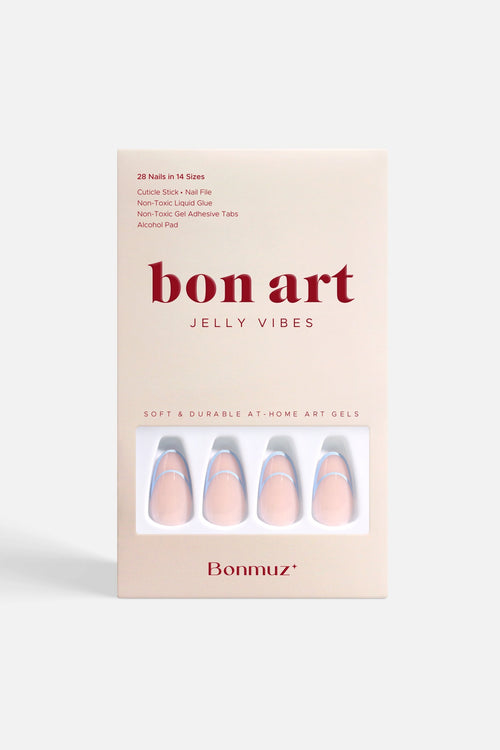 Bonmuz - Cornflower Crescent | Soft & Durable Press-On Nails