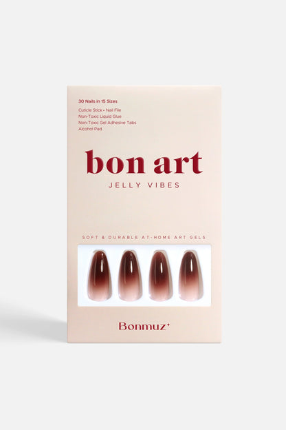 Bonmuz - Berry Cocoa Drip | Soft & Durable Press-On Nails
