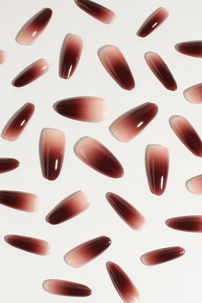 Bonmuz - Berry Cocoa Drip | Soft & Durable Press-On Nails