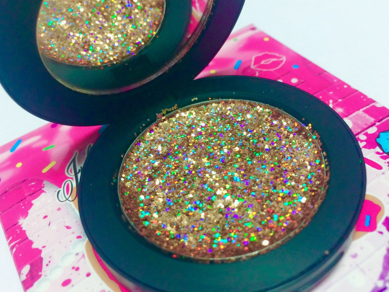 Inked Doll Cosmetics - "EXPENSIVE TASTE!" Single Pressed Glitter Palette