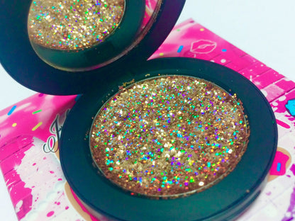 Inked Doll Cosmetics - "EXPENSIVE TASTE!" Single Pressed Glitter Palette