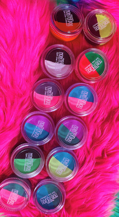 Inked Doll Cosmetics - (HUGE!) Monster Doll DRACULAURA *UV Neon/Pastel* Split Liner/Face/Body Paint