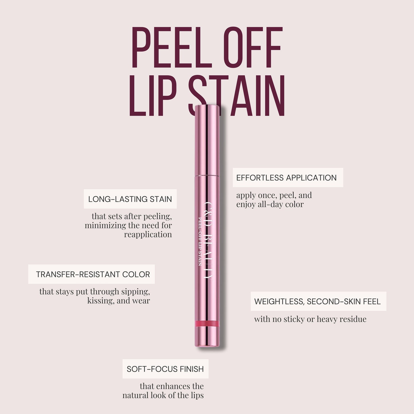 C & D Beauty - Peel Off Lip Stain