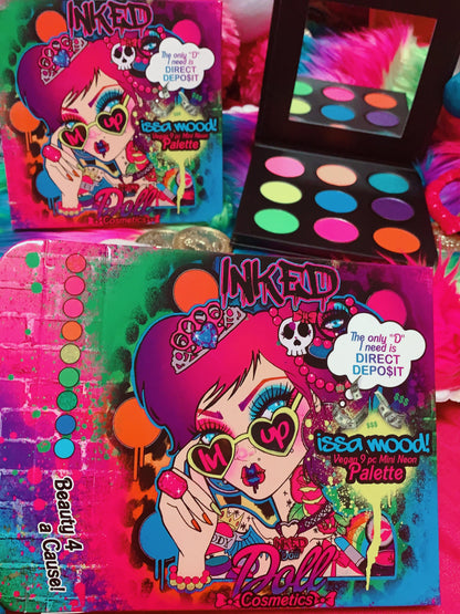 Inked Doll Cosmetics - ISSA MOOD!! 9 PC MINI *BLACKLIGHT* NEON PALETTE