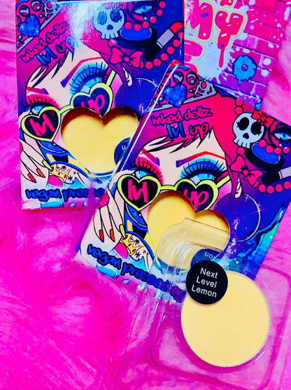Inked Doll Cosmetics - NXT LVL LEMON! (Bright Yellow) PRESSED EYESHADOW SINGLE