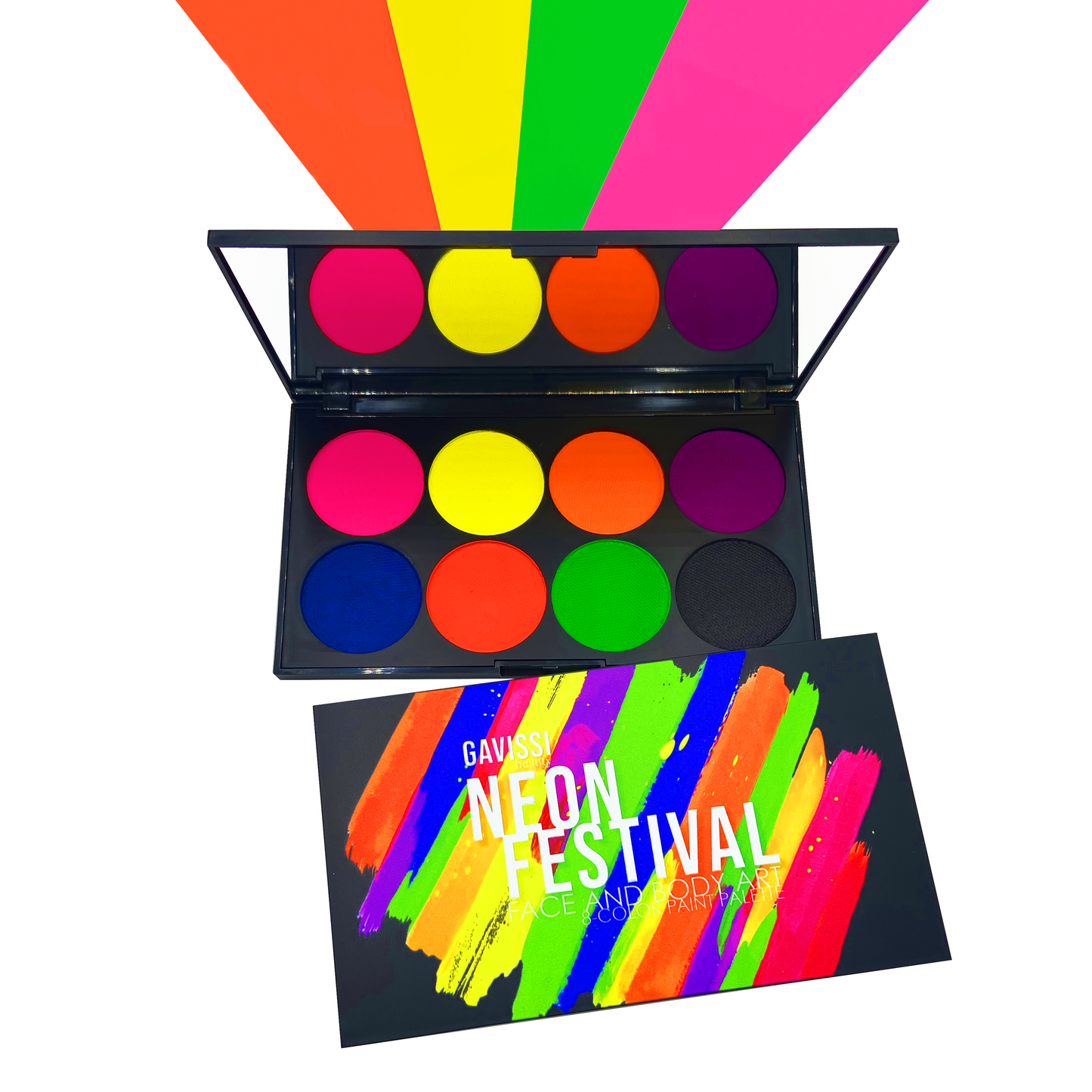 Gavissi Beauty - NEON FESTIVAL UV PAINT PALETTE