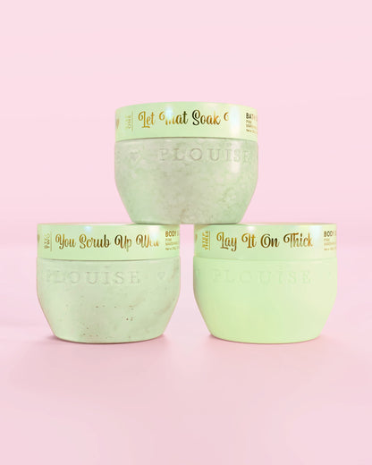 Hop Into Self-Care Body Butter, Body Scrub & Bath Salts Set