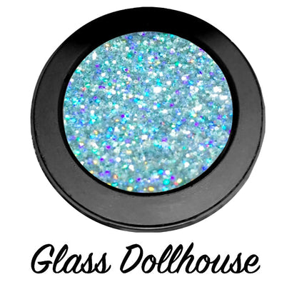Inked Doll Cosmetics - "GLASS DOLLHOUSE!" Single Pressed Glitter Palette
