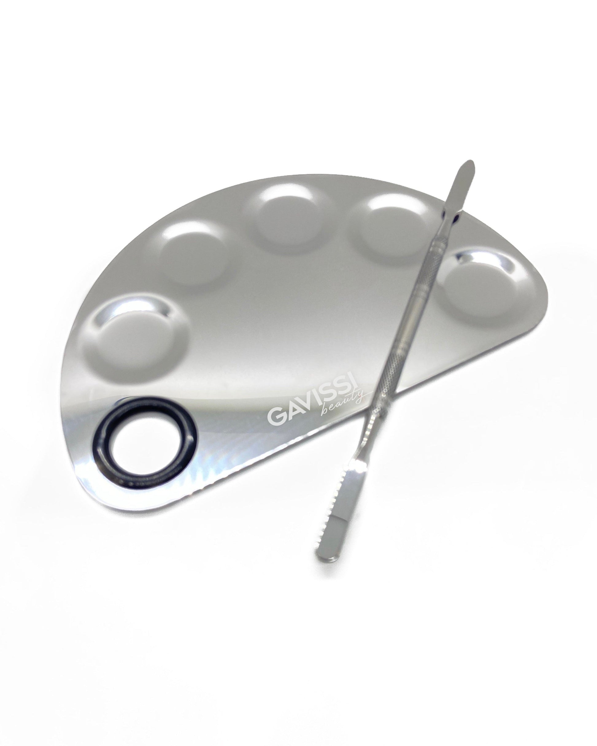 Gavissi Beauty - MIXING TRAY AND SPATULA KIT - SILVER