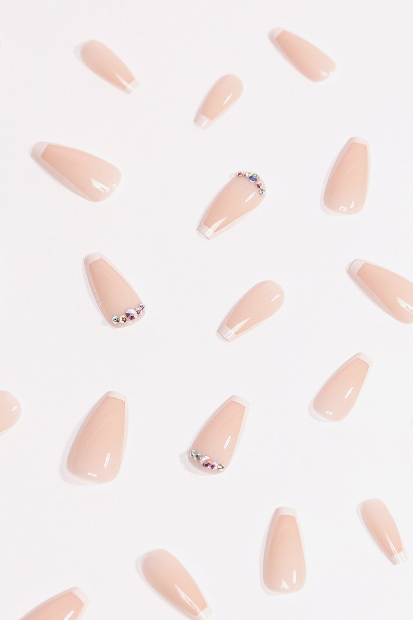 Bonmuz - Beige Twinkle | Soft & Durable Press-On Nails