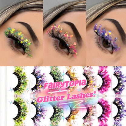 Inked Doll Cosmetics - WOODLAND SPRITE “FairyTopia” *UV* Glitter DreamDoll Lashes
