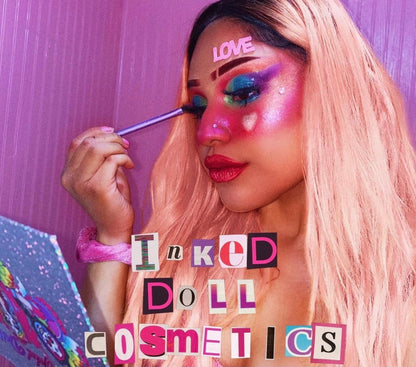 Inked Doll Cosmetics - NEON LIGHTS (24PC) *BLACKLIGHT!* Pigment/Glitter Pallete!