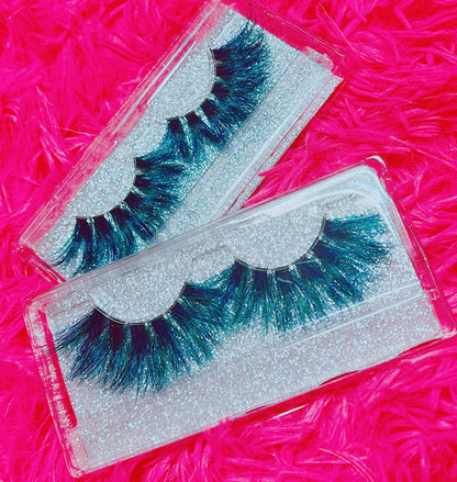 Inked Doll Cosmetics - *PEACOCK* (Blue/Green) DreamDoll Color Lashes!