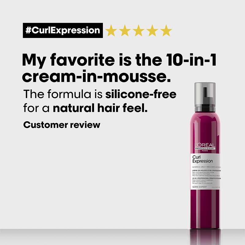 L'Oréal Professionnel Curl Expression 10 in 1 Professional Cream-In-Mousse for Curls & Coils